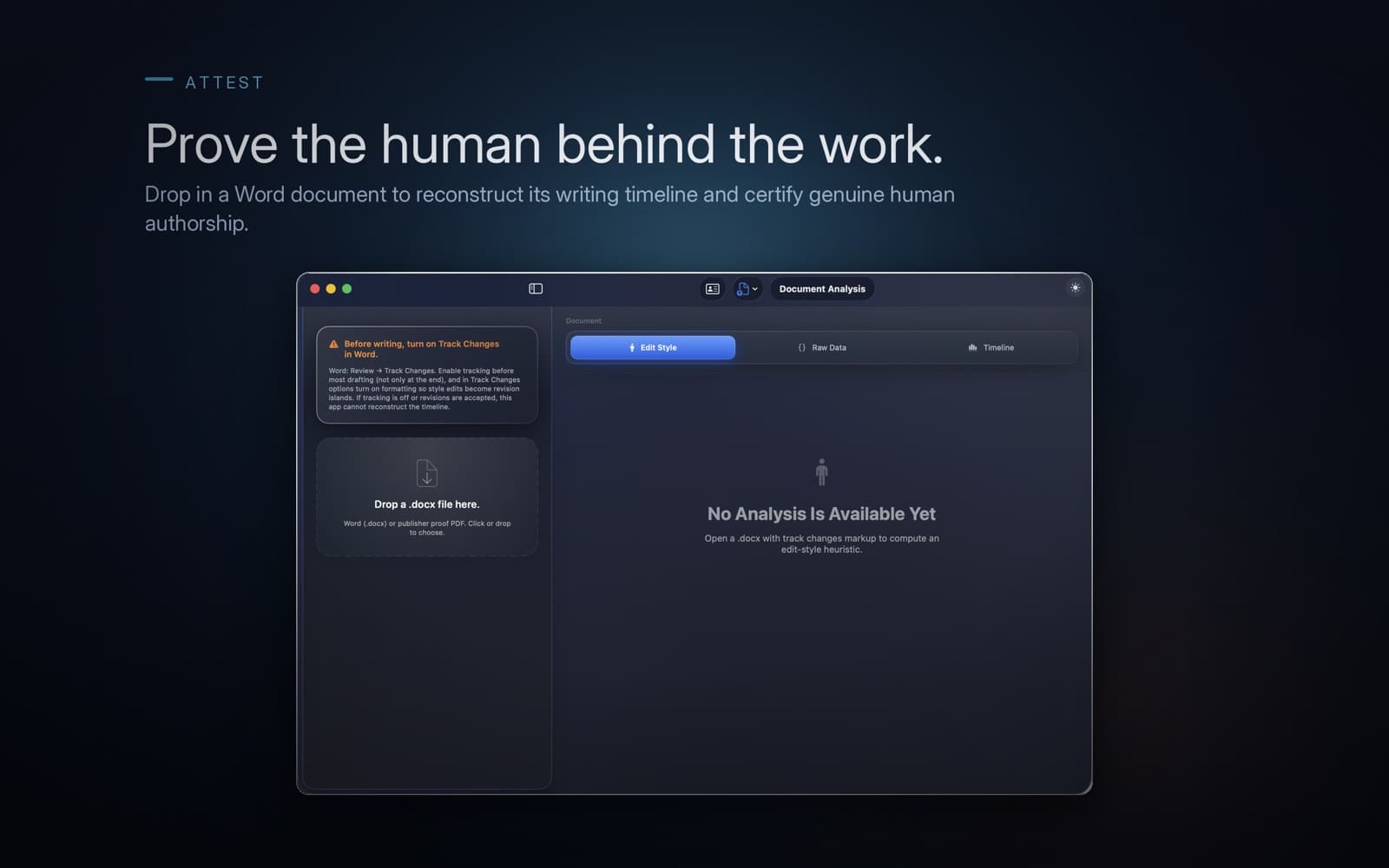 Prove the human behind the work